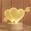 Tischlampen USB Power 3D Acryl Nachtlicht LED Lampe Bär Liebe Tier Weihnachten Weihnachtsmann Lichter Geschenk für Kinder Schlafzimmer