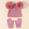 Beretten 1 Set eenvoudige hoedhandschoen geantieerd Keep warme rekbare babymeisjes jongens kinderen beanie cap handschoenen kit