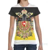 Herr t-skjortor stiliserade österrikiska empire flagga män t-shirt kvinnor över hela utskrift mode tjej skjorta pojke toppar tees korta ärm tshirts