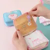 Worki do przechowywania zamek kanipeny makijaż w stylu koreański dziewczyna podróż mini ręczniki sanitarne szminki uchwyt na słuchawki etui organizatorsstoragestorage