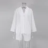 Tracksuits voor dames chique katoen linnen tweedelig sets zomer 2023 mode dames vrouwen vrouwelijke turn down kraag shirts blouses en kort casual