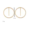 Hoop Earrings Round For Women Gold Plated Easy Simple Style Girls Pendants Earring Birthday Gift Jewelry