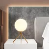 Tischlampen Modern für Schlafzimmer Bett Licht Art Deco Glas Globle Lampe LED Schreibtisch Nachtlichter Beleuchtung Make-up Luminaria