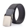 Belts Men Canvas Belt Metal Tactics Woven Straps High-quality Casual Pants Cool Wild Gift For Enek22