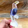 Decorative Figurines Crystal Elegant Animal Bird Glass Paperweight Craft Miniature Ornament Kids Present Home Table Wedding Decor