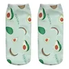 Chaussettes de femmes 3D imprimées unisexes mignonnes mignonnes à faible coupe à coupe multiples couleurs chaussettes de femme dénocadoe