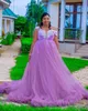 2023 Arabische Aso Ebi Lilac A-Line Prom Dresses Lace kralen kristallen Sexy avond formeel feest tweede receptie verjaardag verlovingsjurken jurk zj707