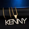 Pendant Necklaces Hip Hop Initial Name Zircon Iced Out Letters Pendants & For Men Jewelry With Gold ColorRope Chain Gifts ColgantePendant Go