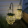 Luci notturne ananas per lampada a energia solare in ferro battuto LED da giardino in rame può flettere l'illuminazione esterna impermeabile per le vacanze