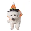 Dog Apparel Halloween Costume Witch Wig Hat Chihuahua Cat Accessories For Small Dogs Supplies Yorkshire Terrier Pets Shop Acessorios