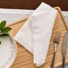 Table Napkin 12PCS White Hemstitched Napkins For Party Wedding Home Cocktail Cloth Linen Cotton Dinner