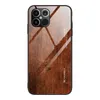 Luxushüllen Holzmaserung Handyhülle für iPhone 11 12 14 13 Pro Max 12Mini SE Gehärtetes Glas für iPhone XR XS X 6s 7 8 Plus Cover