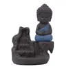 Figurine decorative con 1 piccolo monaco incensiere Decorazione domestica creativa Buddha Porta incenso Bruciatore a riflusso Uso nella casa da tè