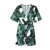 Women's Jumpsuits & Rompers Summer Women Boho Style Beach Print Short Casual Overalls Jumpsuit FemaleWomen's