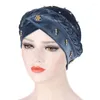 Ethnic Clothing India Muslim Women Hijab Hat Cancer Chemo Cap Braid Beads Turban Headscarf Islamic Head Wrap Lady Beanie Bonnet Hair Loss