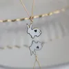 Pendant Necklaces Cute Charm For Necklace Stainless Steel White Animal Chain Choker Girl Gift