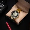 Wristwatches Gold Skull Lion Tiger Top Fashion Military Quartz Watch Men Sports Wrist Clock Hour MaleWristwatchesWristwatches Thun22