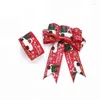 Party Decoration Burlap Christmas Ribbon Red Black Plaid Diy Bow Tree Ornaments Supplies Presentförpackning