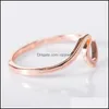 Band Rings Wave Eloy Sier Charms Rose Gold Ring Minimalistiska smycken Bröllop för kvinnor Valentines Day Gift Wholesalez Drop Delivery Dh9cy