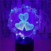 Lampes de table Lampe 3D Je t'aime Led Illusion Bureau Lampe de chevet Veilleuse pour maman petite amie amant Valentine cadeaux chambre décor