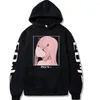 Sweats à capuche pour hommes Anime Zero Two Print Pull Femmes Sweat d'hiver Hommes Sweat à capuche surdimensionné Darling In The Franxx Costume Hoodie Harajuku