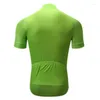 Racing Jackets Green Color Cycling Jersey Short Bicycle Shirt Bike Kit Wear Clothing Sleeve Team Motocross Mountain Jacket Sports MTB Gear