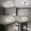 Pendelleuchten Moderne LED-Luster-Kronleuchter für Wohnzimmer Esszimmer Küche Schlafzimmer Lampe Ring Runde Fernbedienung Design Deckenleuchte