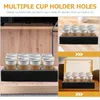 Koppar Saucers Carrier Cup Drink Tray Holder Dryck Ta kaffe ut flaskblock Glasögon Leveransbrickor Caddy S Go Holder Takeout Carriers