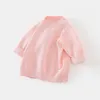 Set di abbigliamento Bambino Bambini Ragazza Maglioni Vestiti Autunno Collo rovesciato Manica lunga Nato Neonato Solido Pullover Maglione 2-6 anni Maglieria per bambini