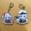 Keychains Anime Azur Lane Prinz Eugen Söta flickor akryl Keychain Rand Keyring Bild 6cm