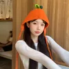 Beretten Japanse riem bommenwerper hoed herfst en winteroorbescherming warme hand gebreide hoeden schattige dame trend grappige schedels beanie cap