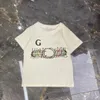 barn designer t shirt baby clothe kid t shirt flicka pojke tshirts baby kl￤der kort hylsa med taggbrev 2023 luxurys sommarskjorta