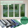 Fönsterklistermärken i isoleringsfilm Integritet Transparent Hög värmeavstötning UV Cut Home Decor för vardagsrum Garden Dekoration