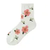 Women Socks Funny Personality Korean Style Woemn Casual Breathable Antiskid Floral Color Diversity Happy Sox