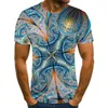 T-shirts pour hommes 2023 T-shirt drôle d'impression 3D T-shirt décontracté à manches courtes Streetwear hommes XL 110-6XL