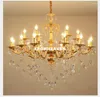 Chandeliers K9 Crystal Zinc Alloy Golden Modern 6/8/18 Lights Dinning Room Living Home Hanging Lamp