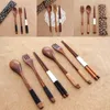 Dinnerware Sets Portable Wood Tableware Wooden Cutlery Travel Suit Environmental With Cloth Pack Gifts Set Bag