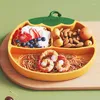 Bowls High-end Children's Dishes Baby Silicone Sucker Solid Pumpkin Training Tableware Kids Feeding Kitchenware