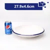 Bols Blue Edge Noodle House Bol spécial Commercial Anti-chute Mélamine Vaisselle Plastique Imitation Porcelaine Soupe