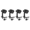 Microfones 4 PCs Clipe de clipe de drum Stand à prova de choques Acessórios para instrumentos musicais