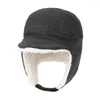 Berets Winter Boys and Girls Outdoor Skiing Winddicht Dikkeld Lam Down Children Ear Cap Warm