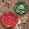 Plates Sakura Bowl And Plate Cutlery Set Ceramic Salad Shallow Dish Home Creative Hand Painted Breakfast