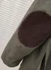Damesgeul Lagen Damesstikte Silhouette jas Zipper Outerwear Lange mouw Zijspleute Turn Down Collar Lady Safari-stijl jasje