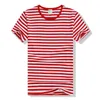 T-shirts masculins personnalisation du drapeau de la marine coton manche courte tshirt drôle pour les gars imprimés de street-street à rayures