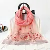 Scarves 2023 Autumn Mulberry Silk Scarf Embroidered Wool Blend Women's Shawl