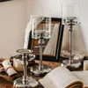Candle Holders Nordic Classical Luxury Simple Silver Holder INS Home Decoration Restaurant Ornament