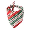 Vêtements de chien Bandanas de Noël Bandage triangulaire Santa Claus pour animal de compagnie Chat Coton LavableBow Foulard Accessoires de toilettage