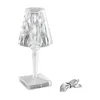 Lámparas de mesa Lámpara acrílica para dormitorio Sala de estar Escritorio Estudio Crystal Art Deco al lado de Luces nocturnas fantasma Iluminación E27