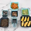 Ciotole Ciotola di miscelazione superiore in PP da 10 pezzi Ciotola quadrata Frutta secca Snack Insalata Gadget per utensili da cucina