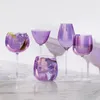 purple wine glasses